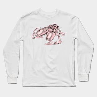 Pink Ballet Shoes Long Sleeve T-Shirt